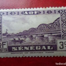 Sellos: SENEGAL, 1939, PUENTE FAIDHERBE, YVERT 160. Lote 311617693