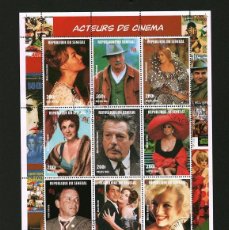 Sellos: SENEGAL 1998 SHEET USED MNH ACTORES Y ACTRICES DE CINE ACTORS AND ACTRESSES OF CINEMA. Lote 397769994