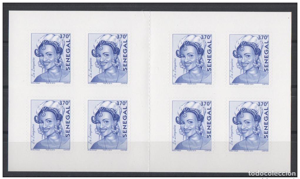 Sellos: Adhesivo Carnet MH 'La Lingu&egrave;re-' Current series 370F de Senegal 2015