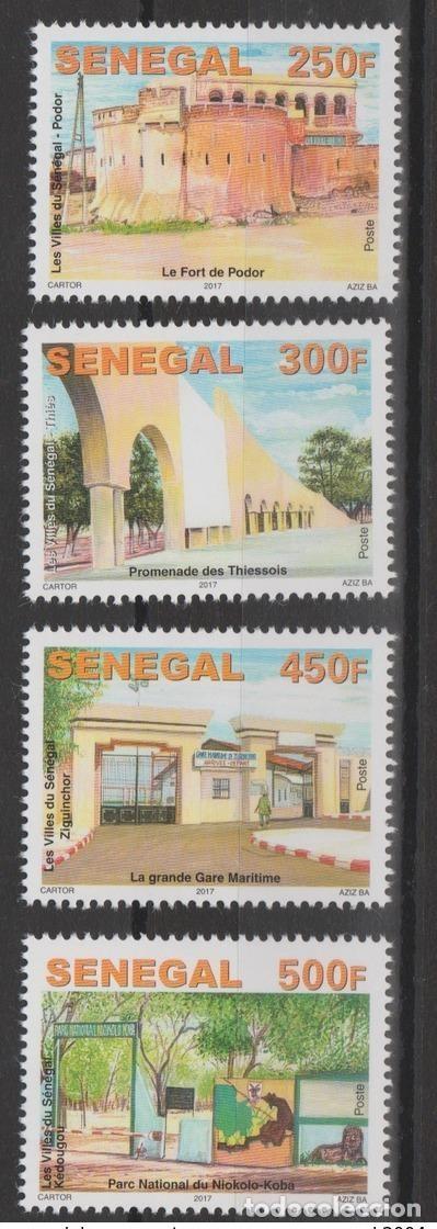 Sellos: Senegal 2017 Mi.? Las ciudades fortificadas de Podor Thiessois estaci&oacute;n Niokolo 4 val. **
