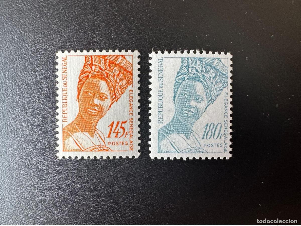 Sellos: Senegal 1991 Mi. A1123 - 1124 Elegance S&eacute;n&eacute;galaise Sch&ouml;nheit Serie actual