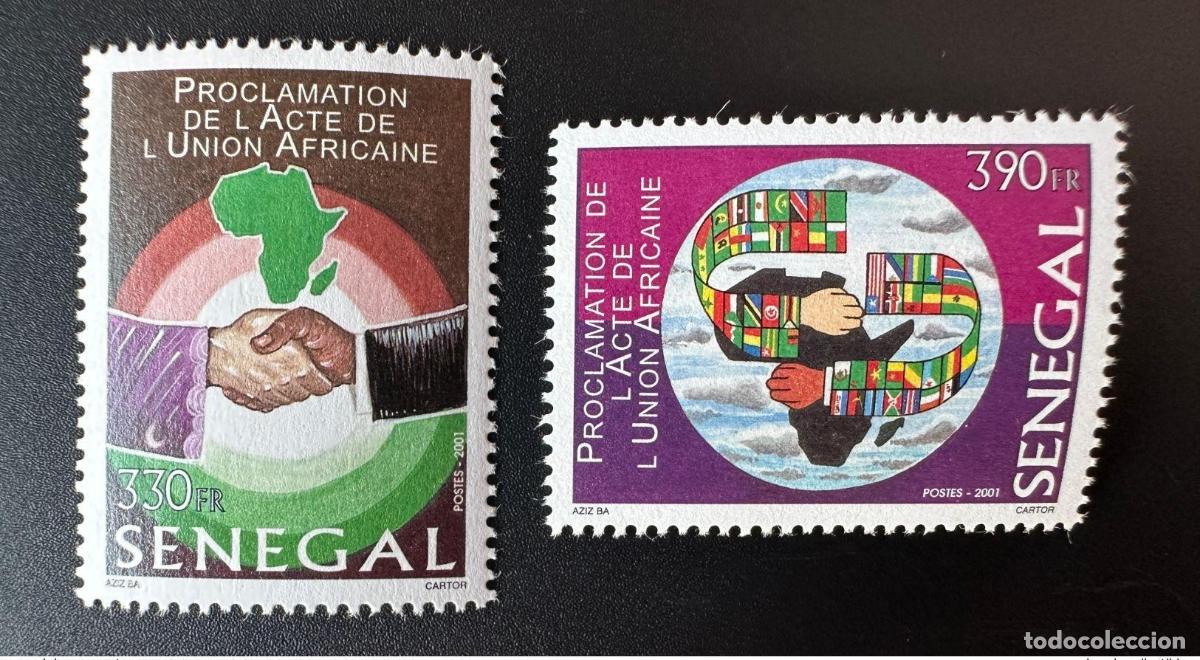 Francobolli: Senegal 2001/2002 Mi. 1980 - 1981 Mapa de la Ley Proclamaci&oacute;n Uni&oacute;n Africana