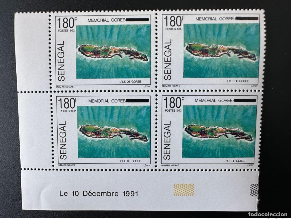 Francobolli: Senegal 1997 Mi. 1472 El monumento a Gor&eacute;e Almadies sobrecargado en la esquina de isla UNESCO