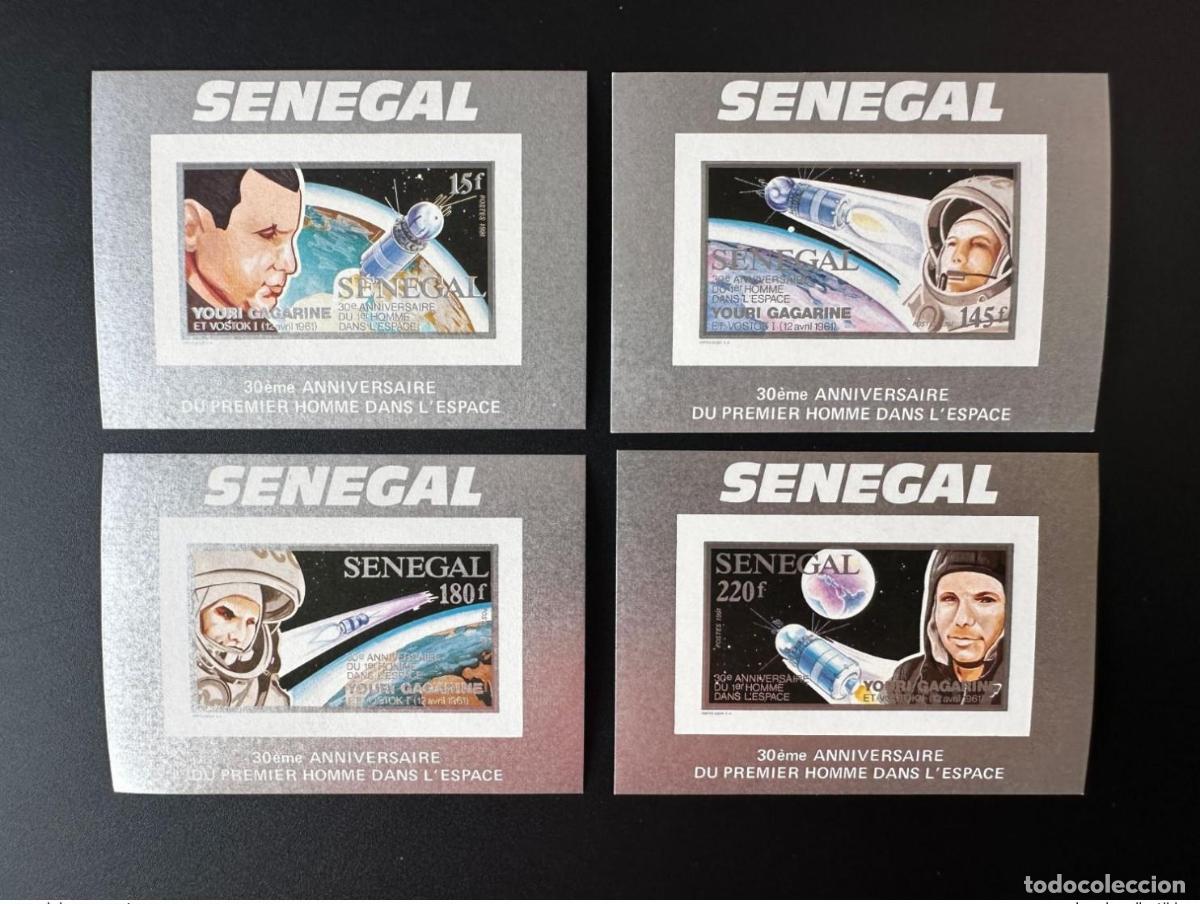 Francobolli: Senegal 1991 Mi. 1150 - 1153 Bloques de lujo Youri Gagarine Espace
