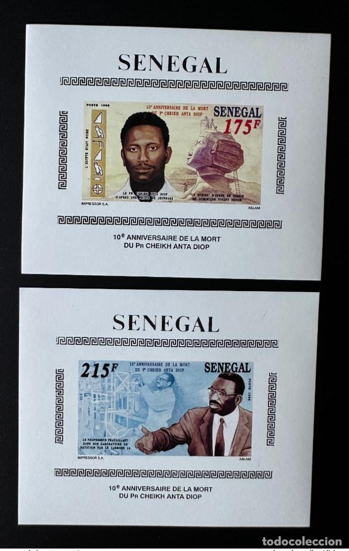 Sellos: Senegal 1996 Mi. (Bl.) 1414-1415 D&eacute;cimo aniversario de la muerte del P. Cheikh Anta Diop