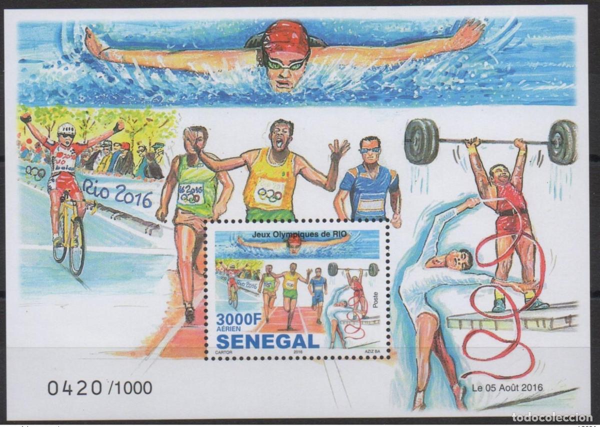 Sellos: Juegos Ol&iacute;mpicos Senegal 2016 Olympia R&iacute;o de Janeiro
