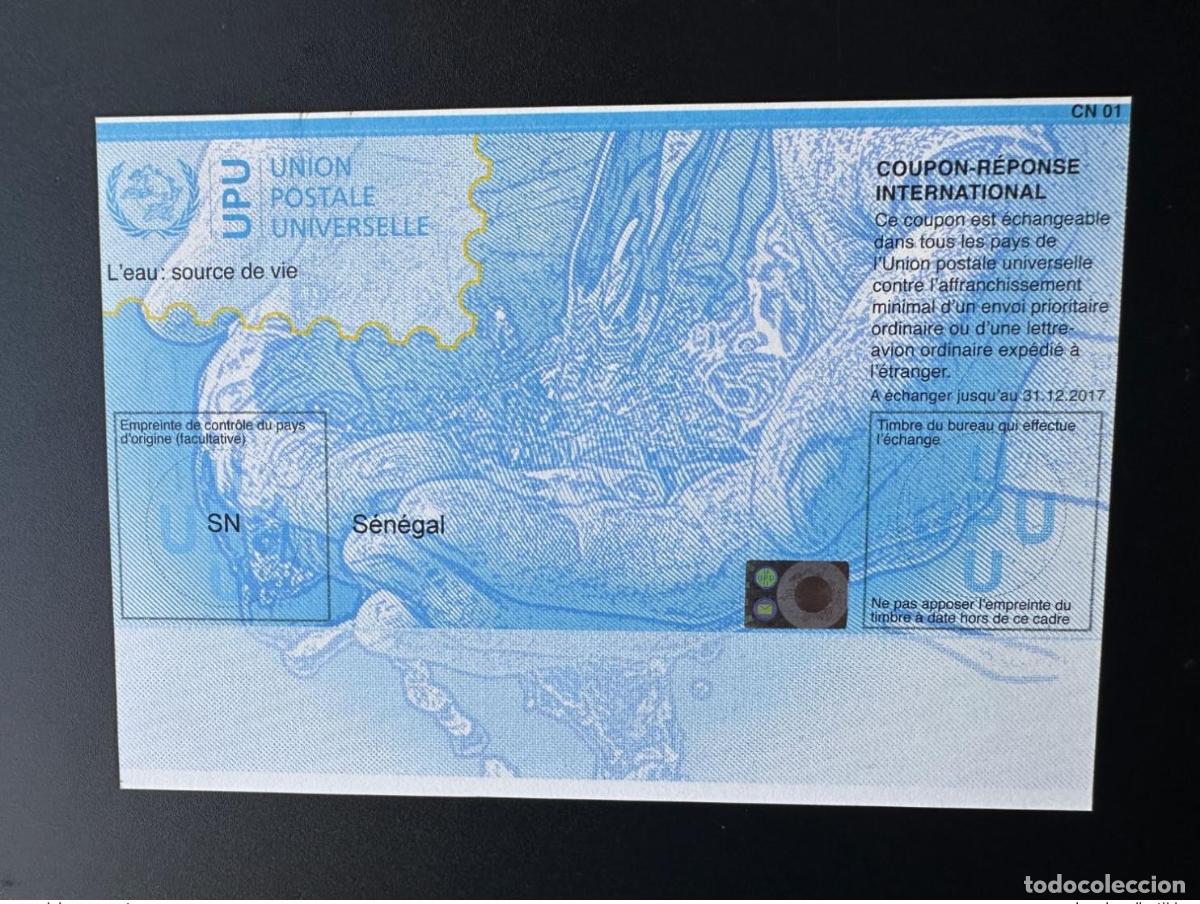 Sellos: Senegal UPU El agua fuente de vida COUPON-REPONSE INTERNATIONAL IRC IAS CRI