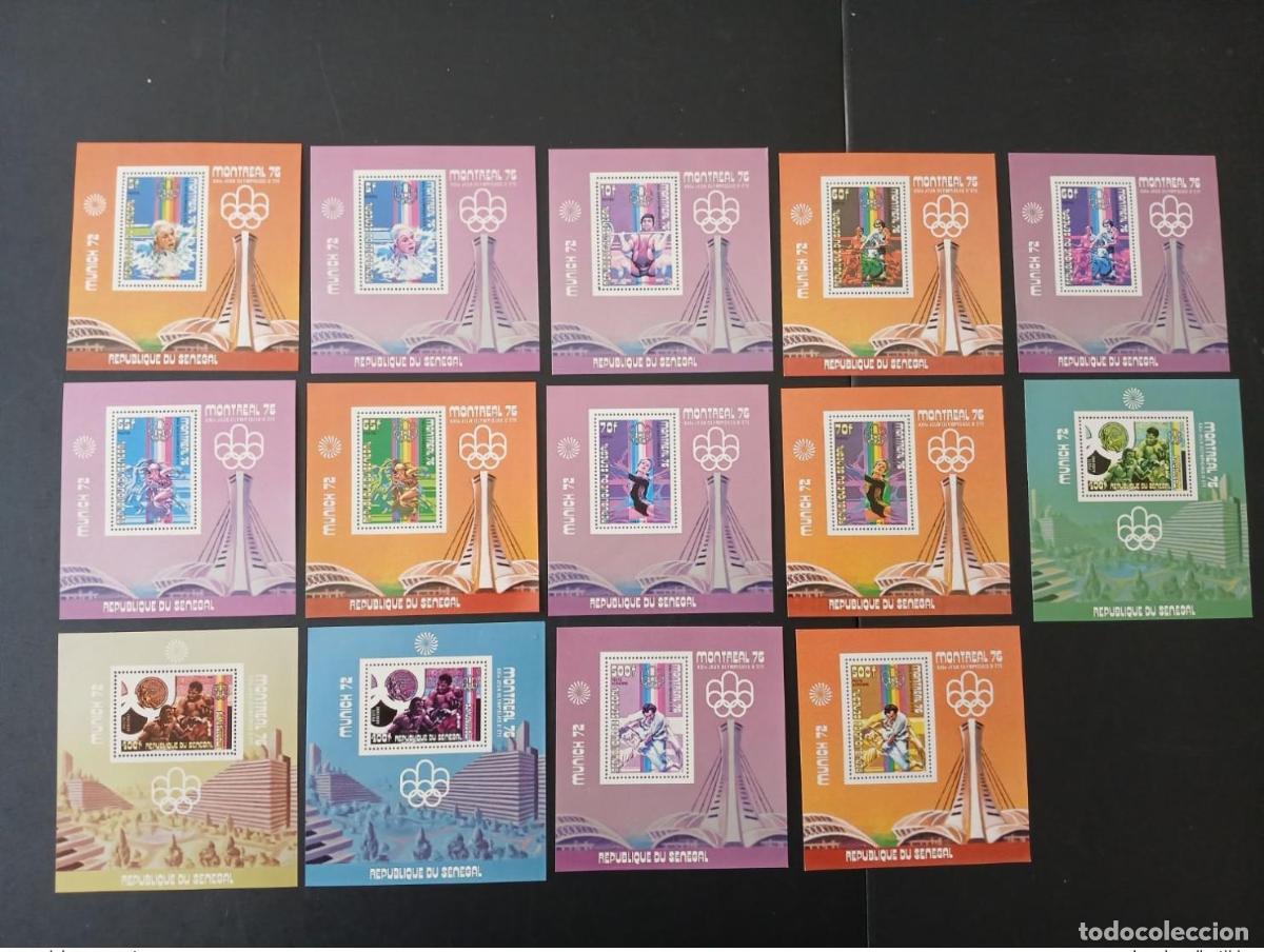 Sellos: Senegal 1976 Mi. No. 21 - 26 pruebas de color Juegos Ol&iacute;mpicos Montreal M&uacute;nich 1972