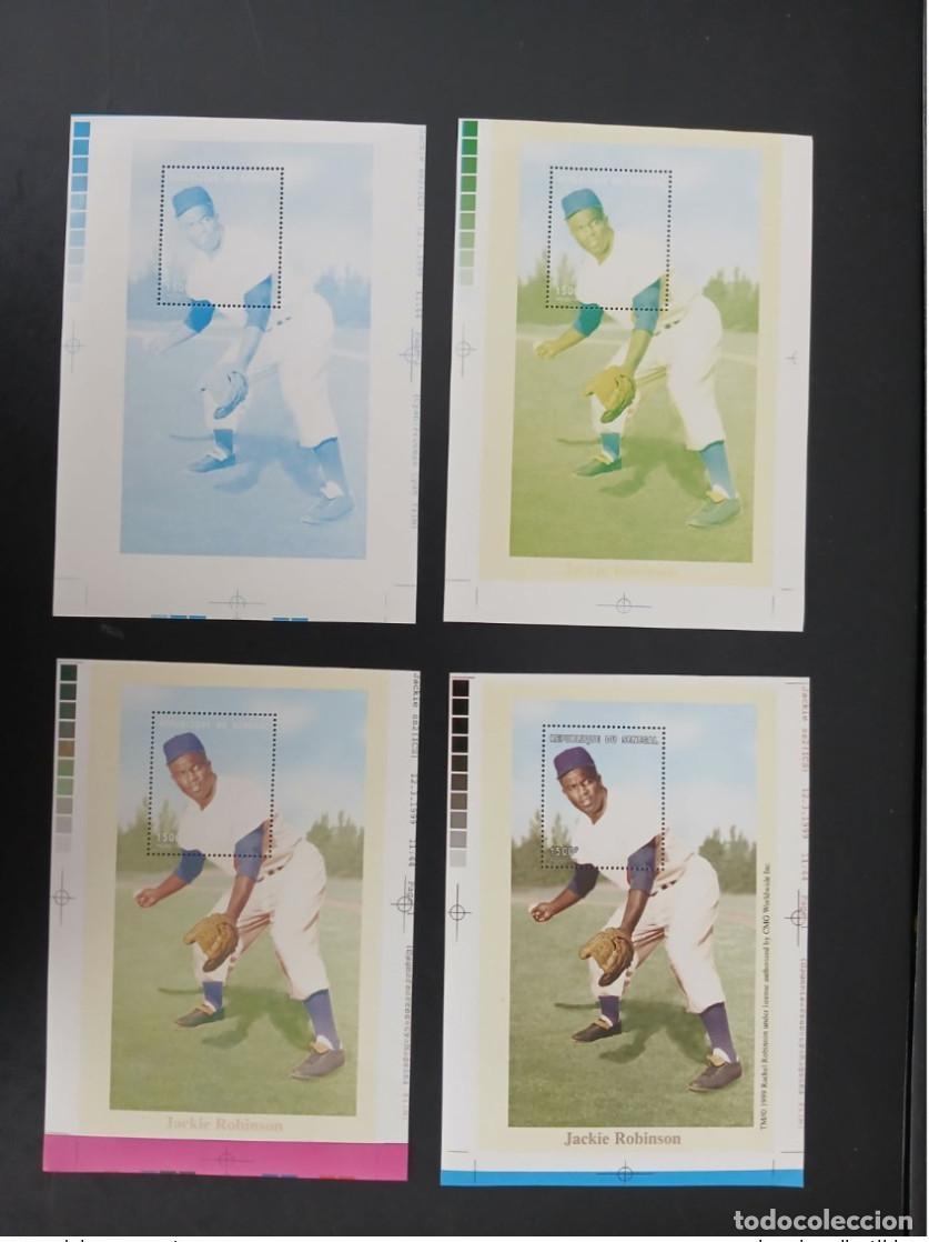 Sellos: Senegal 1999 Mi. No. 85 pruebas de color: Jackie Robinson b&eacute;isbol y