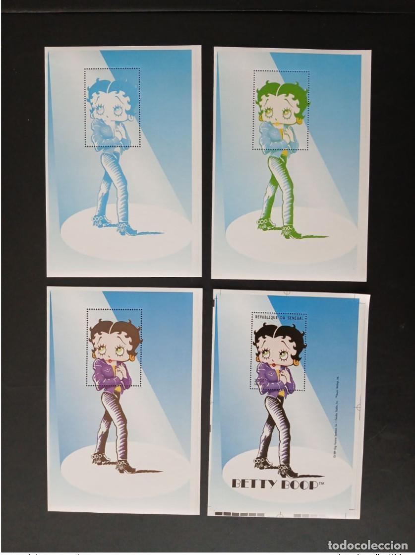 Sellos: Senegal 1999 Mi. Bl. 101 Pruebas de color ensayos en dibujos animados Betty Boop