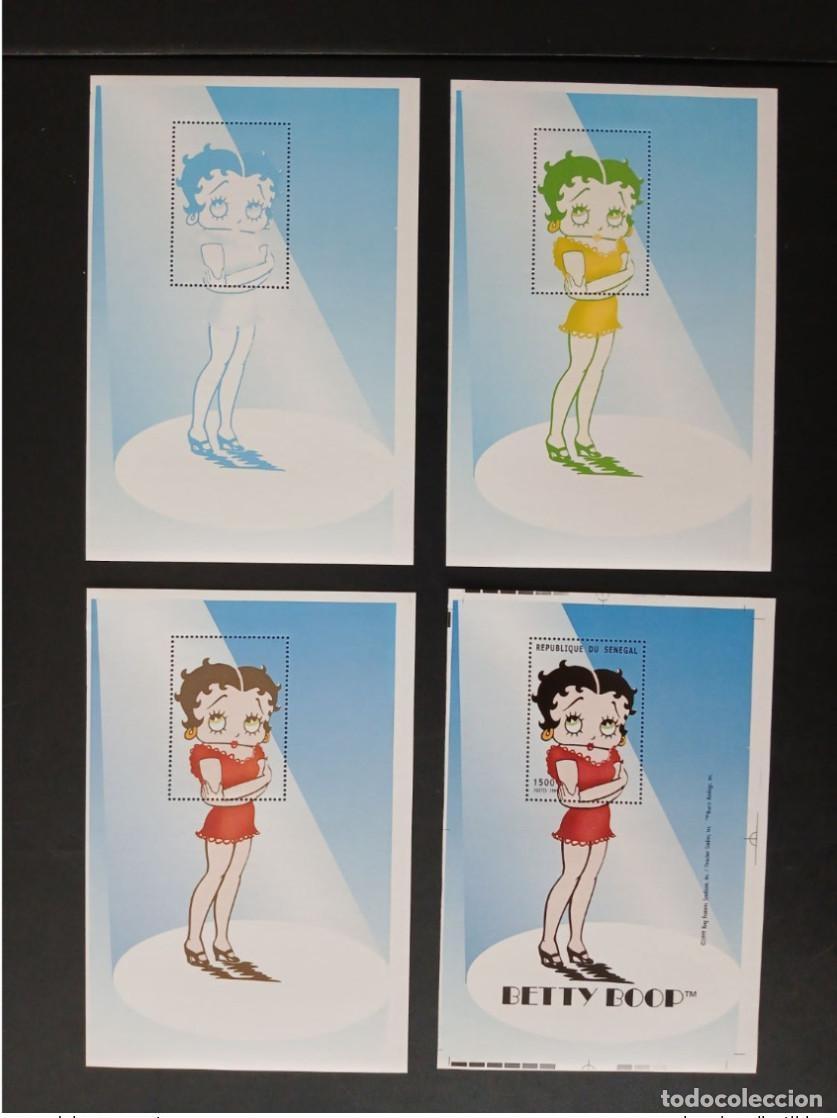 Sellos: Senegal 1999 Mi. Bl. 100 ensayos en color dibujos animados de Betty Boop