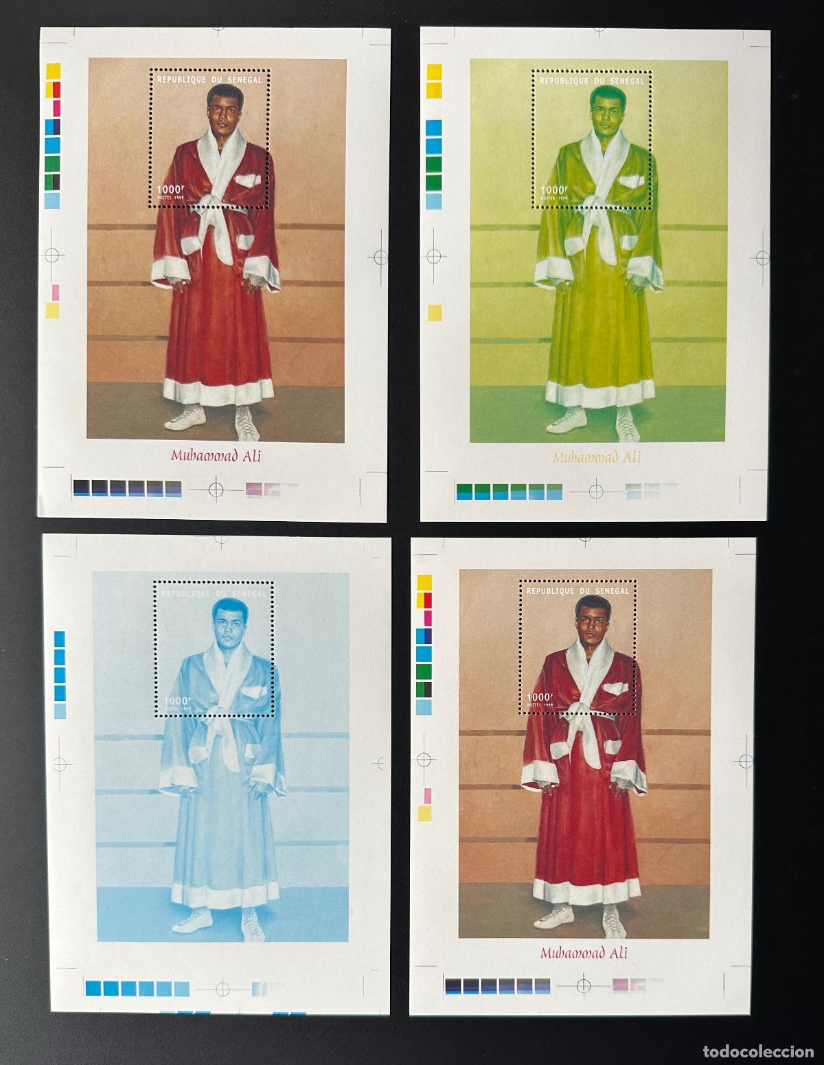 Sellos: Senegal 1999 Mi. Bl. 88 pruebas de color Muhammad Mohamed Ali Boxing Sport