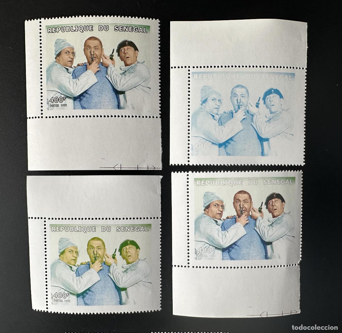 Sellos: Senegal 1999 Mi. 1887 Ensayos en color Serie de televisi&oacute;n Estados Unidos The Three Stooges