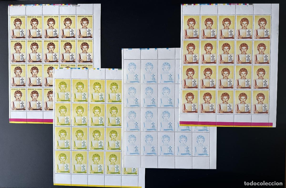 Timbres: Senegal 1999 Mi. 1867 300F l&aacute;minas a color Serie de TV EE. UU. Me encanta Lucy Television