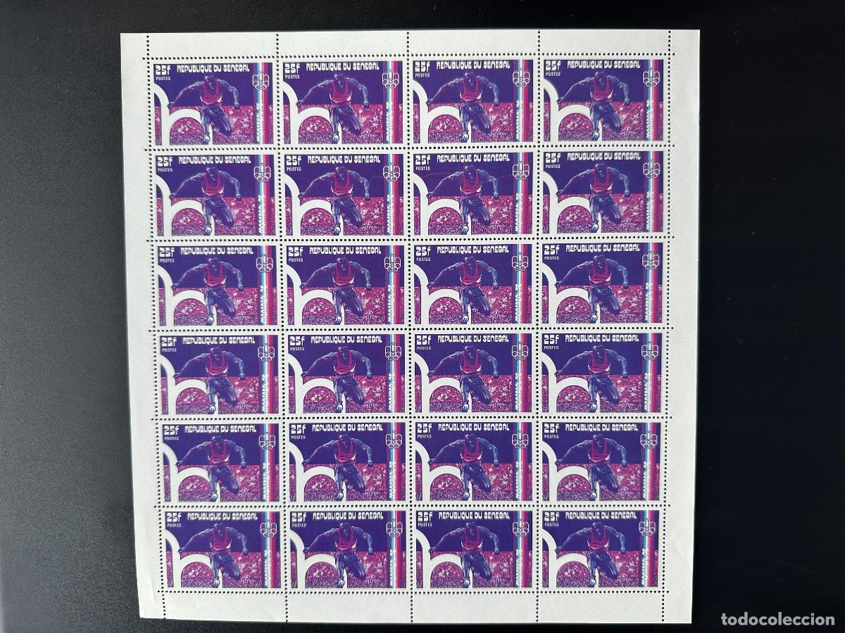 Timbres: Senegal 1976 Mi. 599 Hoja pruebas de color Juegos Ol&iacute;mpicos