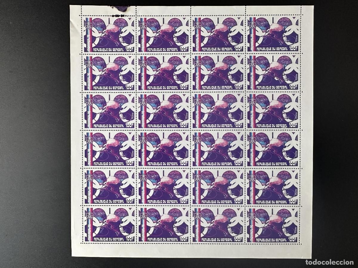 Timbres: Senegal 1976 Mi. 602 hojas pruebas de color Juegos Ol&iacute;mpicos ciclismo Montreal