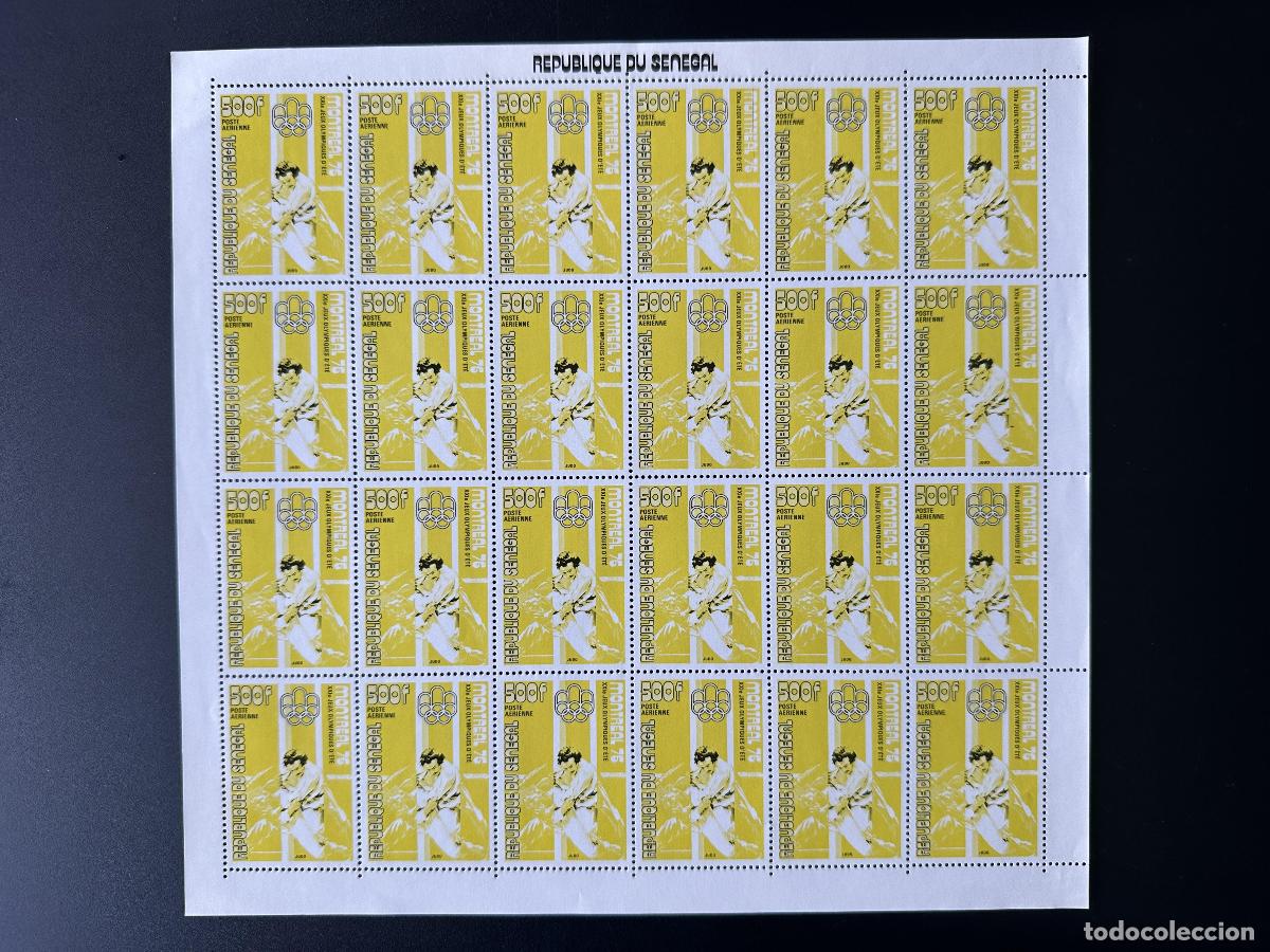 Timbres: Senegal 1976 Mi. 606 Hojas pruebas de color Juegos Ol&iacute;mpicos Montreal Judo