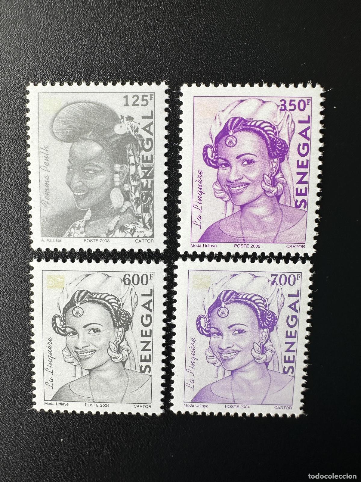 Sellos: Senegal 2004 Mi. 2038 - 2041 Serie actual Femme Peulh & La Linguere