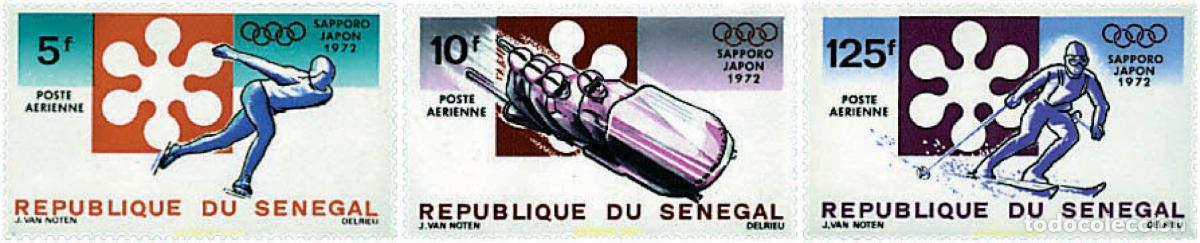 Sellos: 71663 MNH SENEGAL 1972 11 JUEGOS OLIMPICOS DE INVIERNO SAPPORO 1972