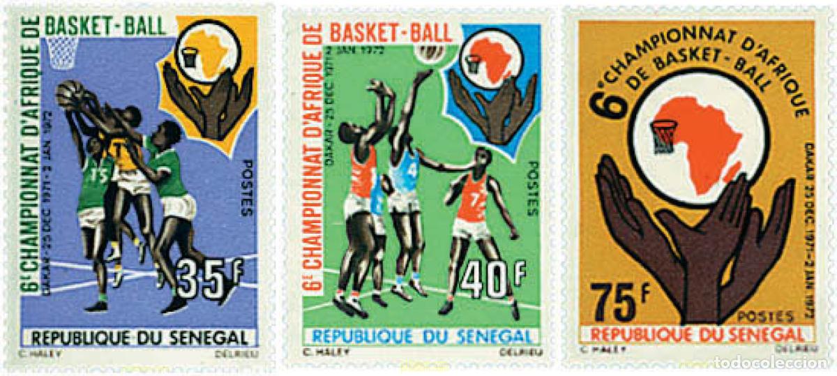 Sellos: 92478 MNH SENEGAL 1971 6 CAMPEONATO DE AFRICA DE BALONCESTO