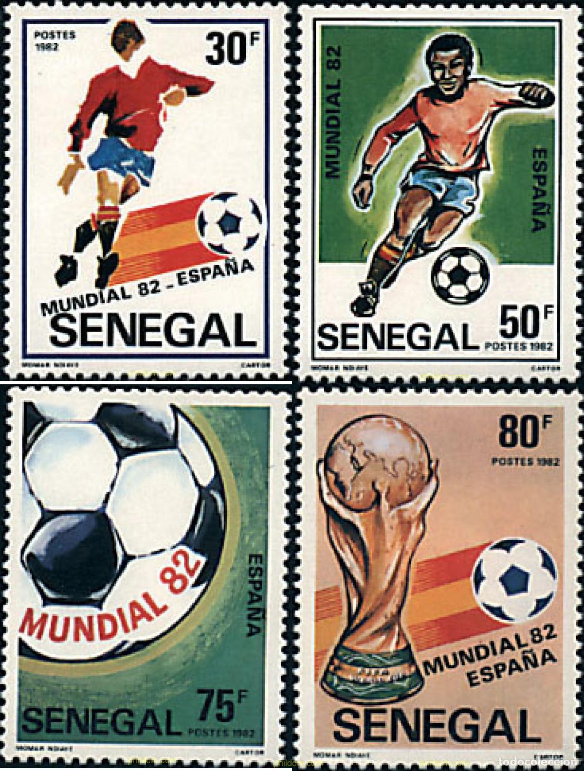 Selos: 92483 MNH SENEGAL 1982 COPA DEL MUNDO DE FUTBOL. ESPA&Ntilde;A-82