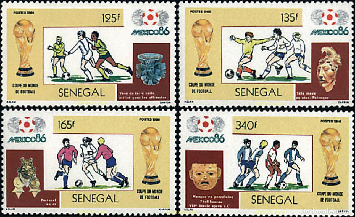 Selos: 73786 MNH SENEGAL 1986 COPA DEL MUNDO DE FUTBOL. MEXICO-86