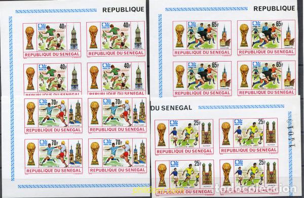Sellos: 244631 MNH SENEGAL 1974 COPA DEL MUNDO DE FUTBOL. ALEMANIA-74