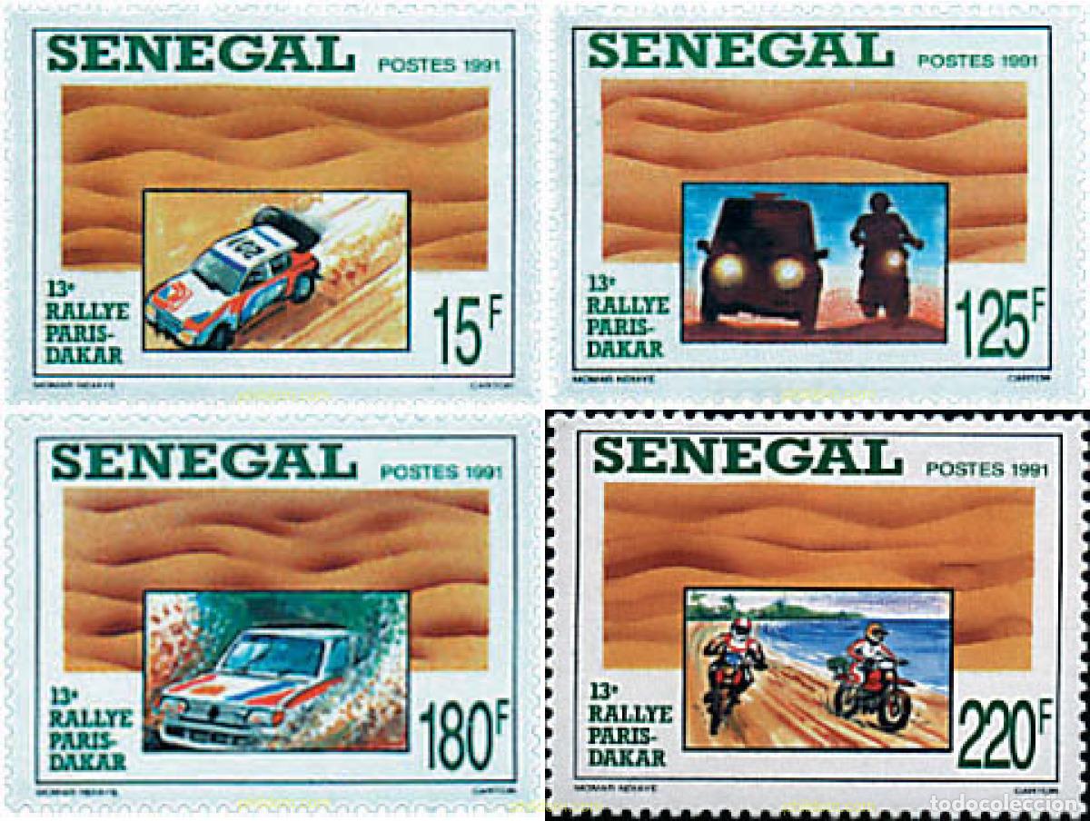 Sellos: 49125 MNH SENEGAL 1991 13 RALLY PARIS-DAKAR