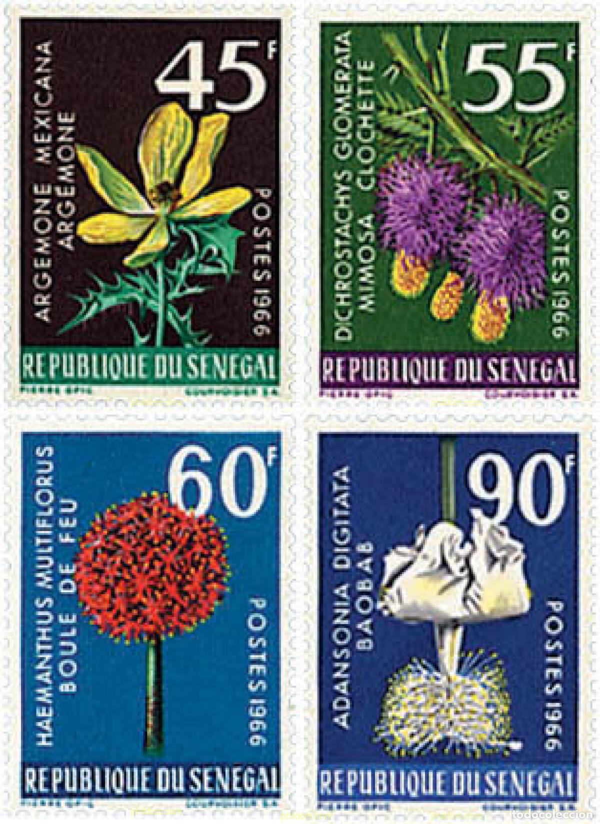 Sellos: 95895 MNH SENEGAL 1966 FLORES