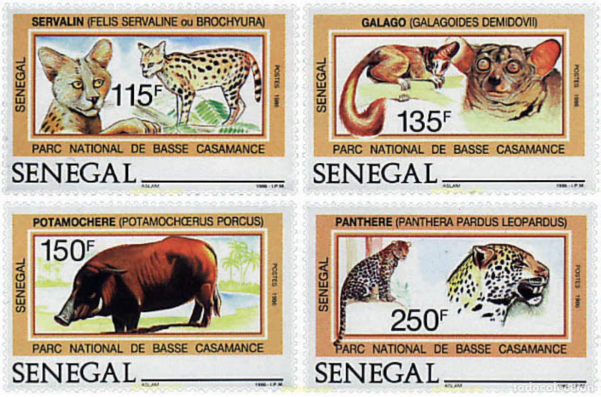Sellos: 211919 MNH SENEGAL 1987 PARQUE NACIONAL DE BASSE CASAMANCE