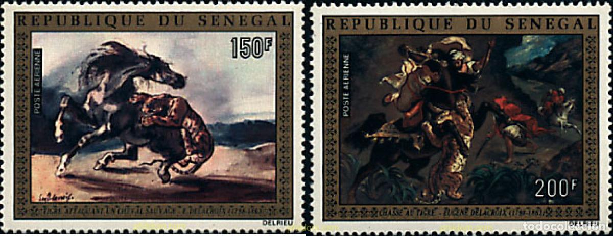 Sellos: 57822 MNH SENEGAL 1974 PINTURAS DE E. DELACROIX.