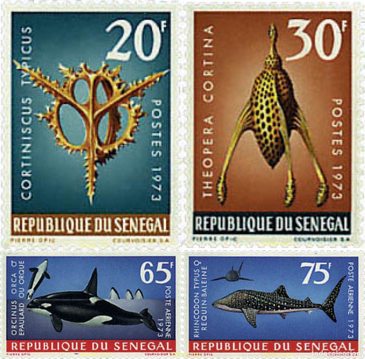 Sellos: 30015 MNH SENEGAL 1973 FAUNA MARINA