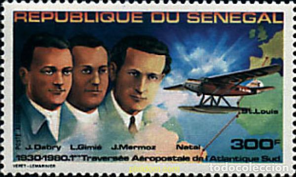 Sellos: 138515 MNH SENEGAL 1980 TRAVESIA DEL ATLANTICO SUR.