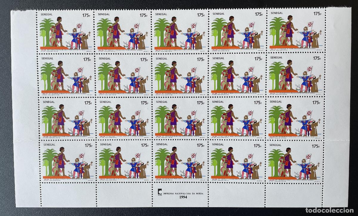Francobolli: Senegal 1994 Mi. 1346 bloque de 4 Emisi&oacute;n conjunta Portugal Primeros contactos
