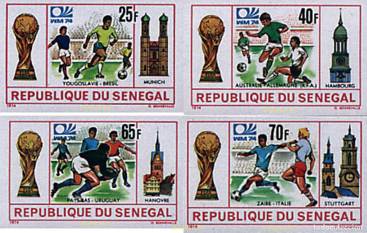 Sellos: 18121 MNH SENEGAL 1974 COPA DEL MUNDO DE FUTBOL. ALEMANIA-74