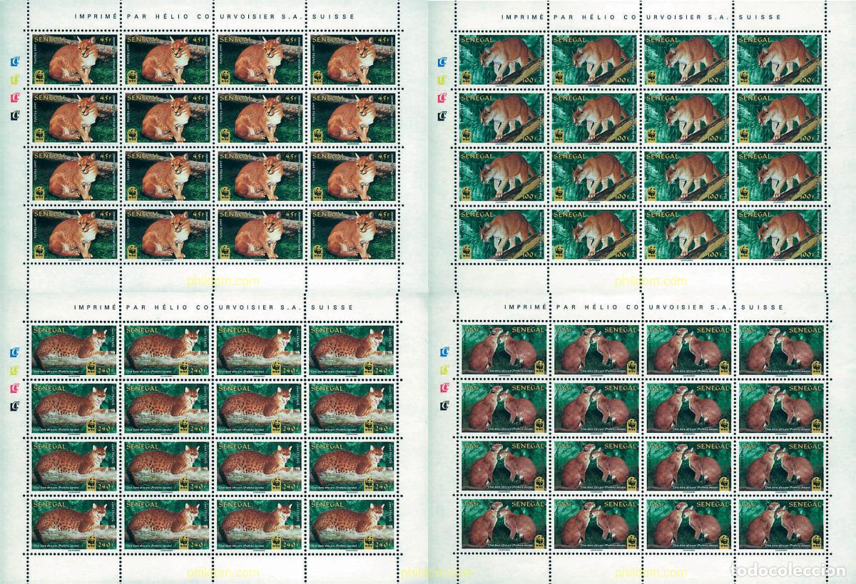 Sellos: 12817 MNH SENEGAL 1997 GATO DORADO AFRICANO