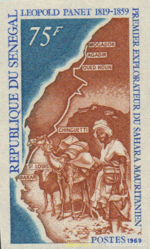 Sellos: 572515 MNH SENEGAL 1969 150 ANIVERSARIO DEL NACIMIENTO DEL EXPLORADOR LEOPOLDO PANET