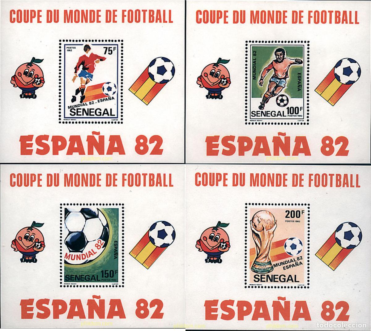 Sellos: 92484 MNH SENEGAL 1982 COPA DEL MUNDO DE FUTBOL. ESPA&Ntilde;A-82