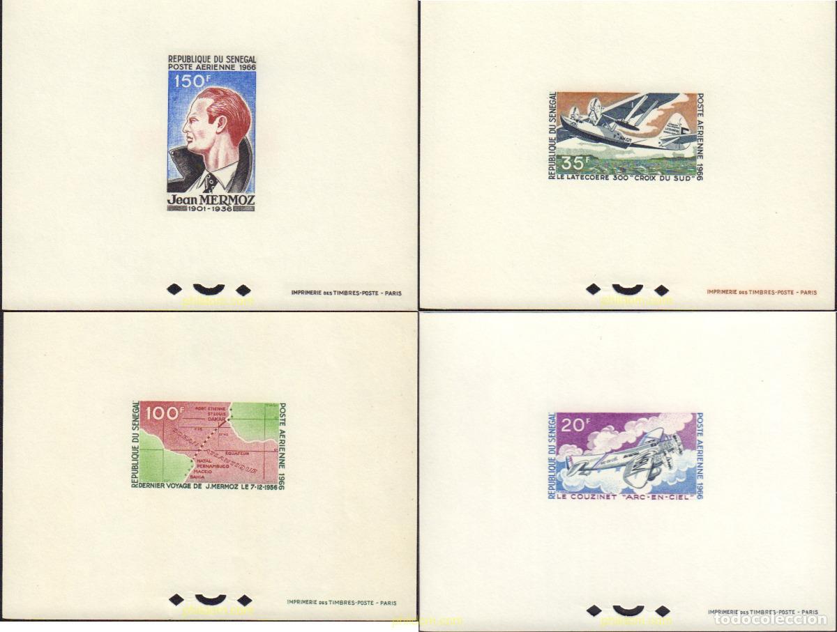 Sellos: 594564 MNH SENEGAL 1966 30 ANIVERSARIO DE LA MUERTE DE JEAN MERMOZ