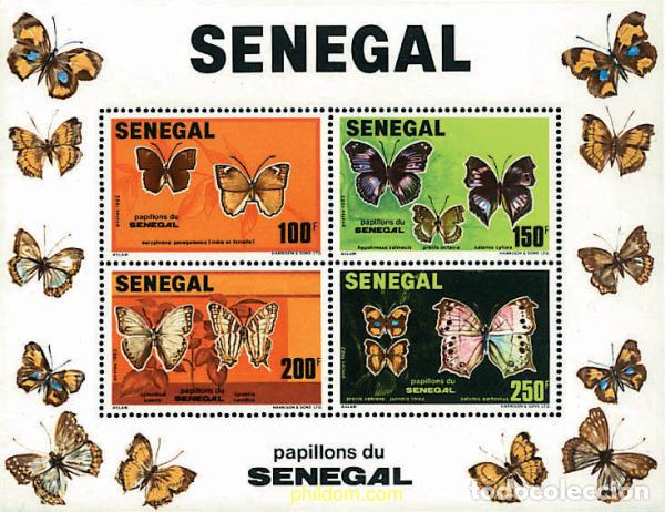 Selos: 78002 MNH SENEGAL 1982 MARIPOSAS DE SENEGAL