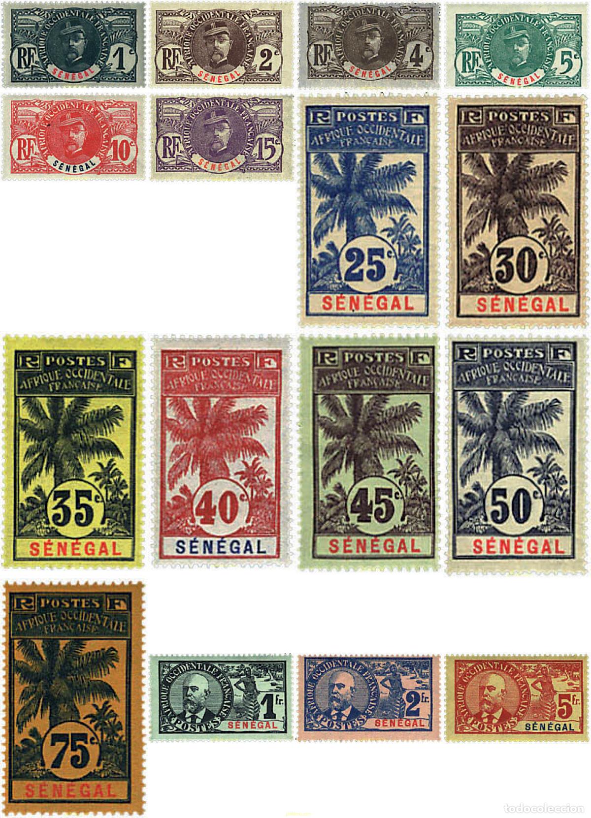 Sellos: 673399 HINGED SENEGAL 1906 SERIE BASICA