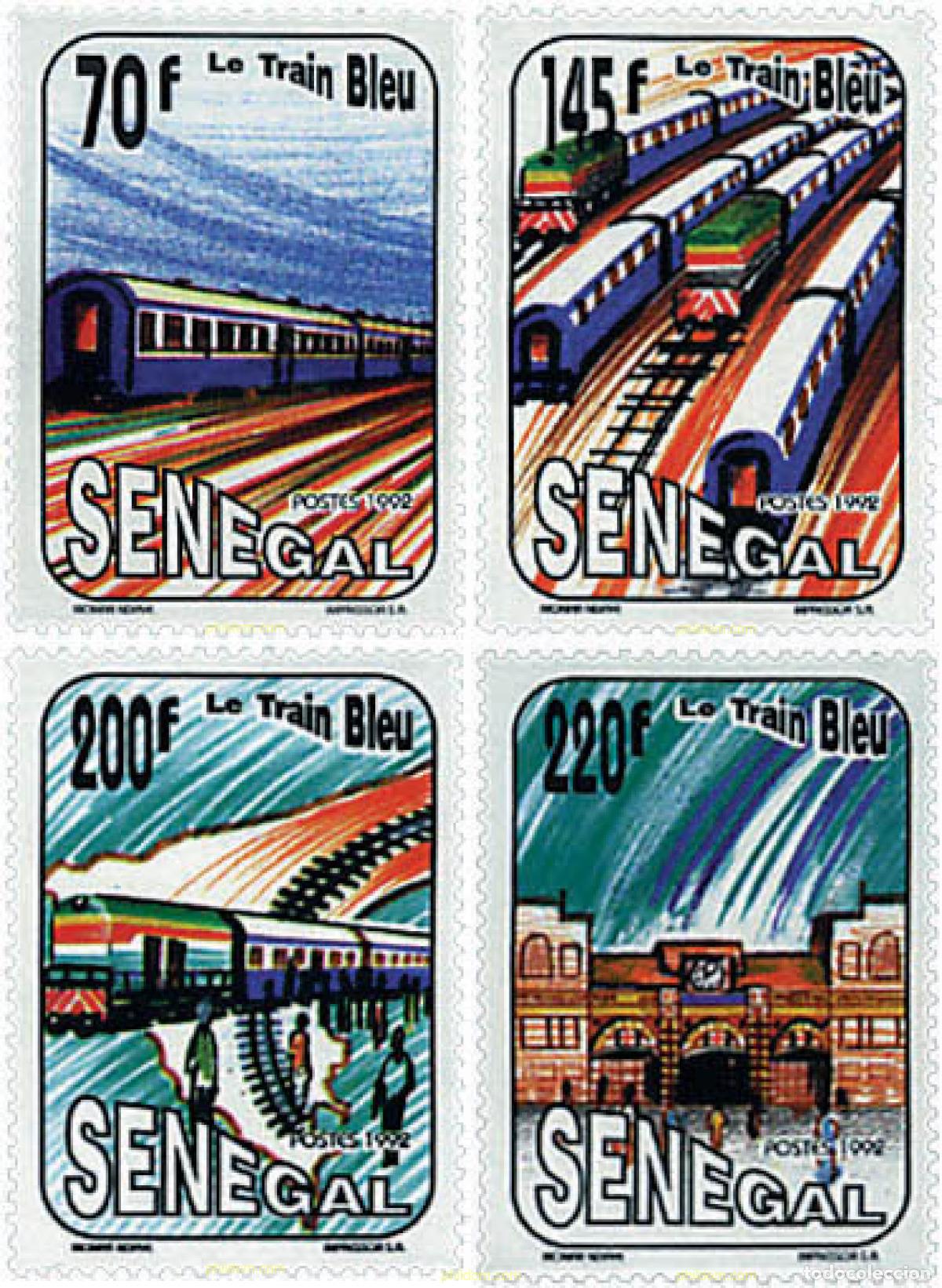 Sellos: 60392 MNH SENEGAL 1992 EL TREN AZUL
