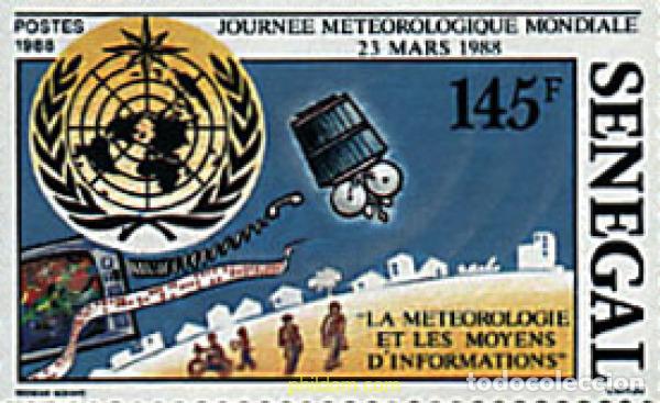 Sellos: 244645 MNH SENEGAL 1988 DIA MUNDIAL DE LA METEOROLOGIA