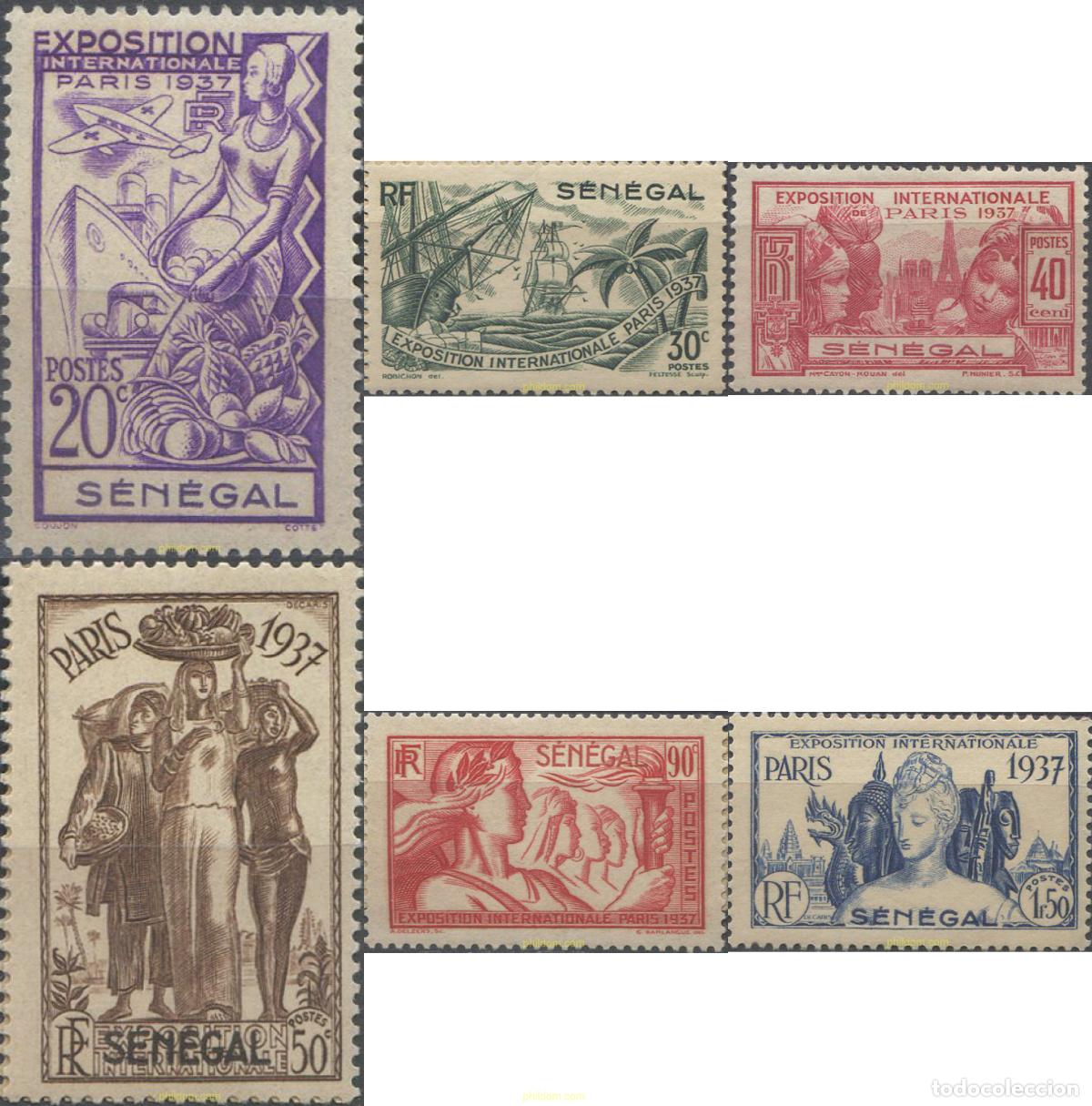 Sellos: 659595 HINGED SENEGAL 1937 EXPOSICION INTERNACIONAL DE PARIS