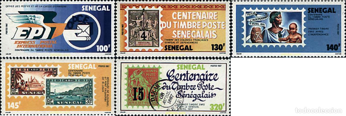 Sellos: 57932 MNH SENEGAL 1987 CENTENARIO DEL SELLO EN SENEGAL
