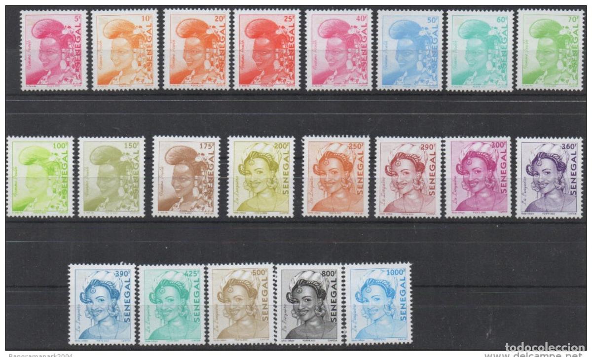 Sellos: Senegal 2002 Mi. 1958/1979 (excepto 1974) Actual Femme Peulh & La Linguere MNH