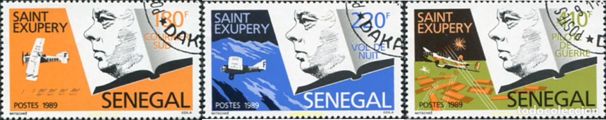 Sellos: 635733 USED SENEGAL 1989 45 ANIVERSARIO DE LA MUERTE DE ANTOINE DE SAINT-EXUPERY
