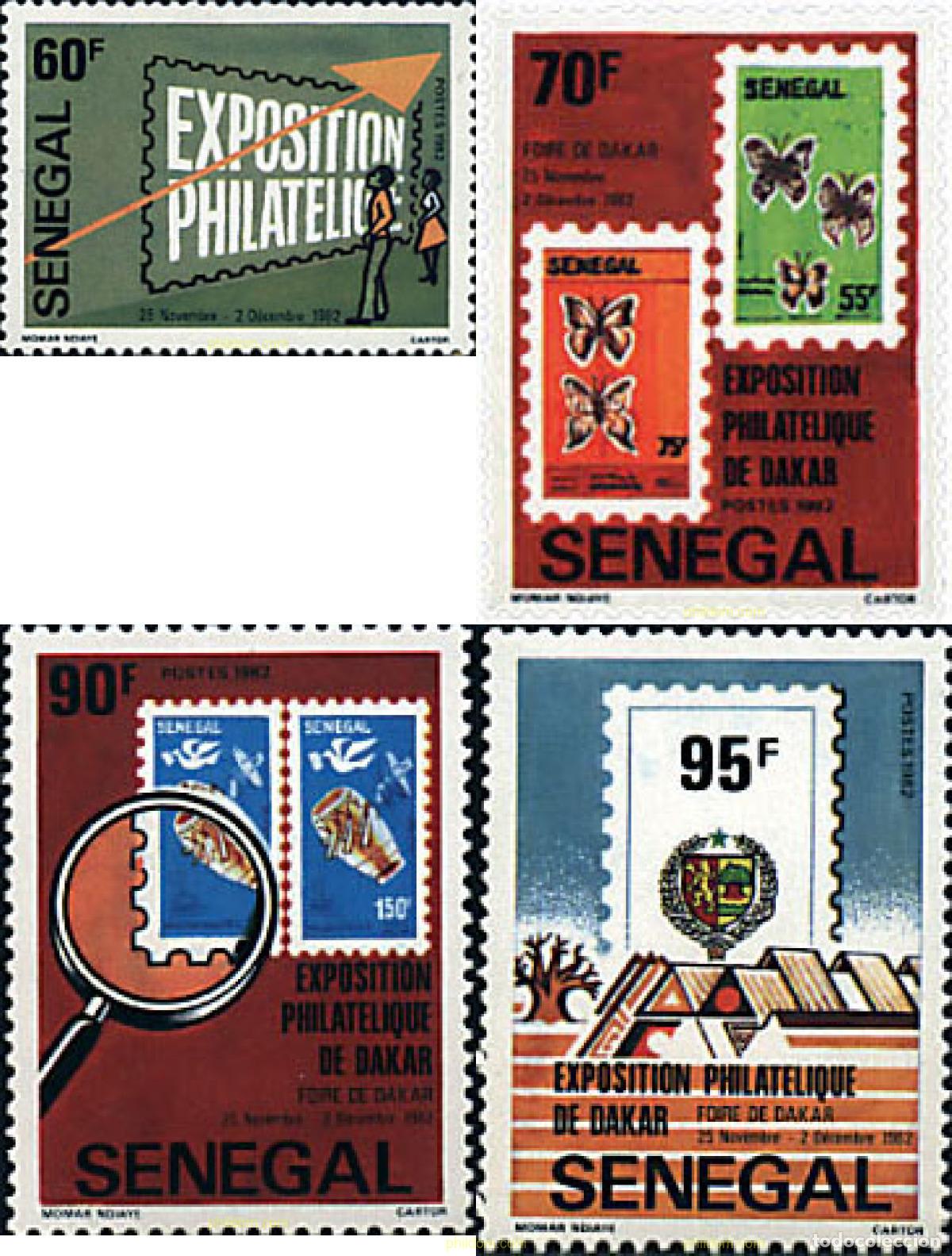 Sellos: 77414 MNH SENEGAL 1983 EXPOSICION FILATELICA EN DAKAR
