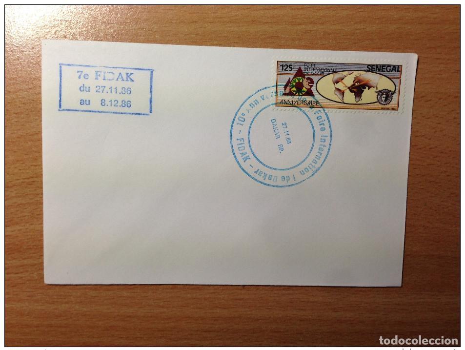 Sellos: Senegal FDC Primer d&iacute;a de la Feria Internacional FIDAK Dakar 1986