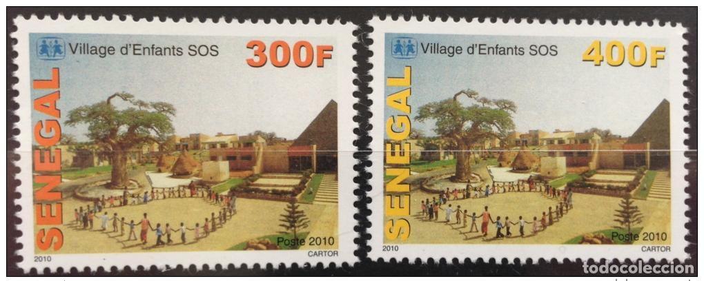 Timbres: Senegal 2010 Aldeas Infantiles SOS 2 ni&ntilde;os Kinder Kids val. UN MES RARO